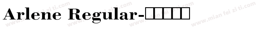 Arlene Regular字体转换